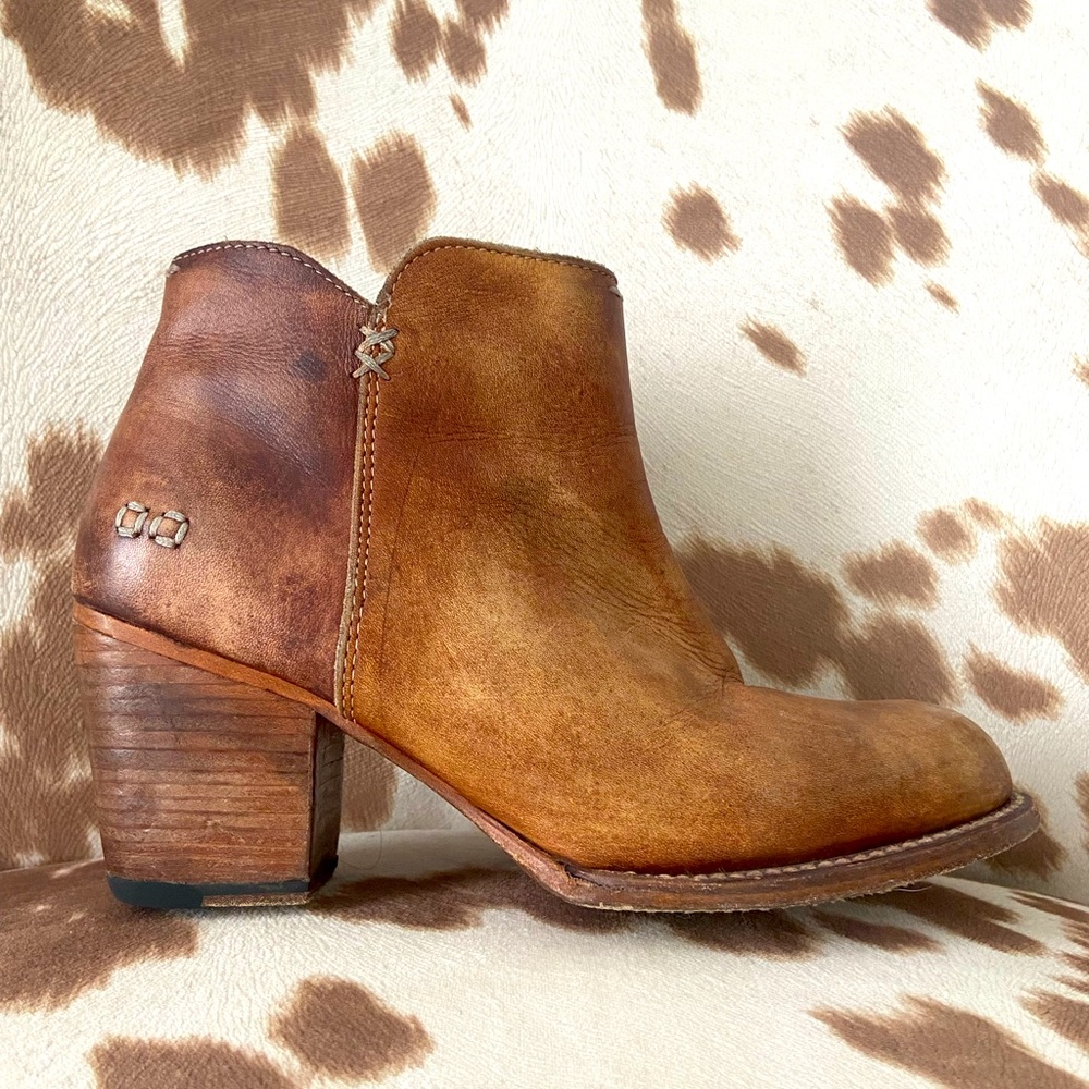 BED STU Brown Leather Booties